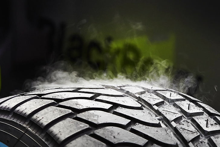 vehicle tire, Formula 1, heat, tires, smoke, HD wallpaper