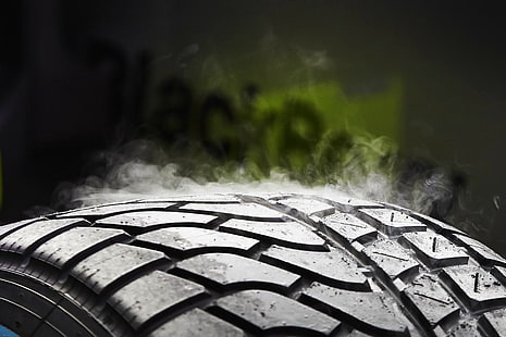 vehicle tire, Formula 1, heat, tires, smoke, HD wallpaper HD wallpaper