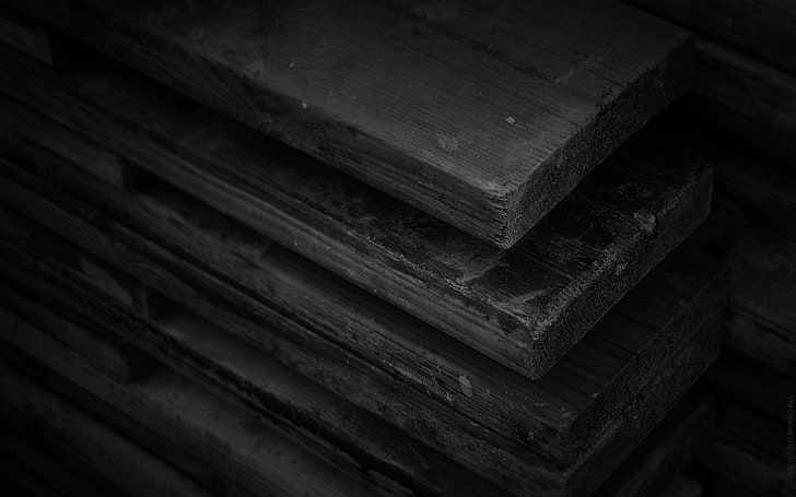 деревянные доски, без названия, доски, монохромный, макро, дерево, текстура, HD обои