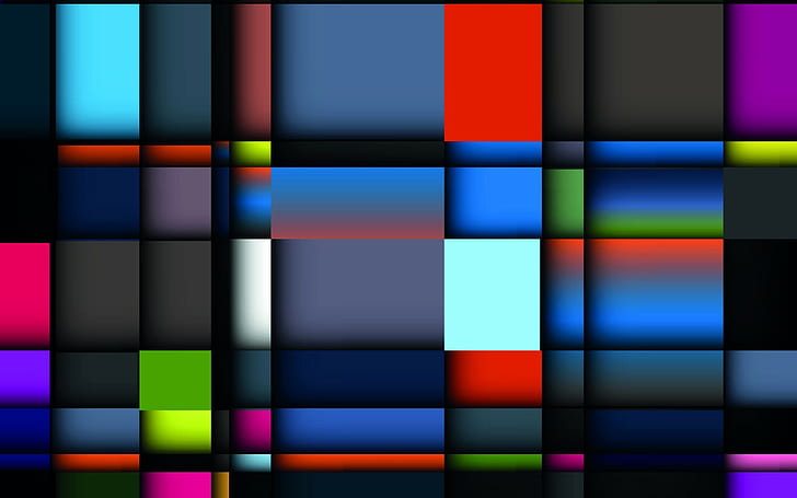 Объем цветных линий, объем цветных линий, квадрат, прямоугольник, HD обои