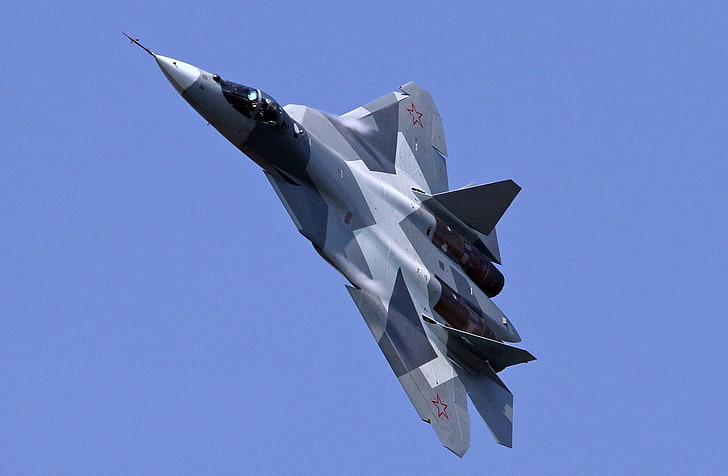 Sukhoi PAK FA, Angkatan Udara Rusia, pesawat terbang, Wallpaper HD