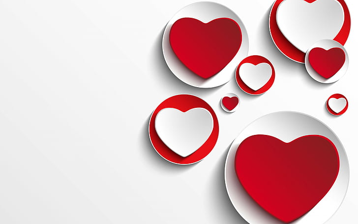 ロマンチックな心、心、デザイン、ロマンチックなバレンタイン、愛、背景、 HDデスクトップの壁紙