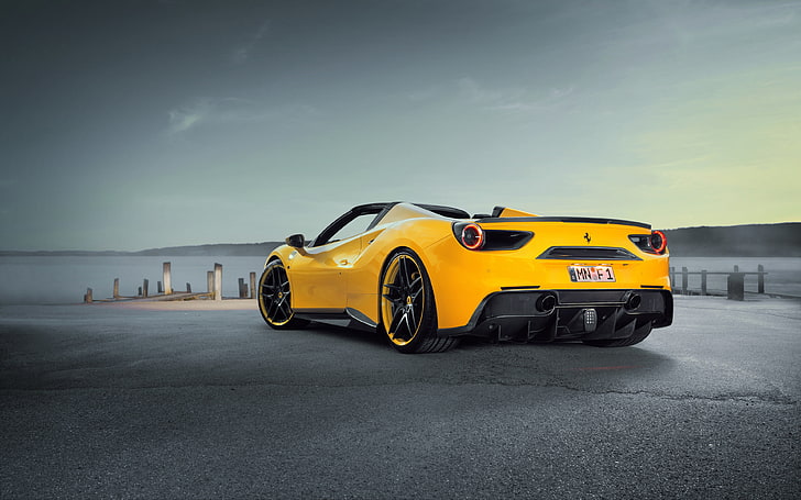 car, concept car, tuning, Ferrari, rear angle view, HD wallpaper