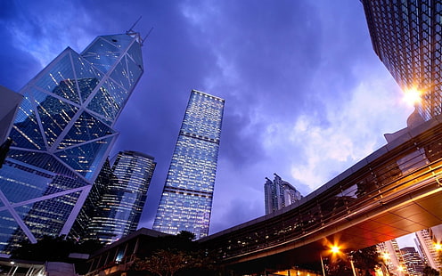 الصين هونغ كونغ ناطحات السحاب والمباني ذات العمارة الحديثة والتصميم خلفيات عالية الدقة 3840 × 2400، خلفية HD HD wallpaper