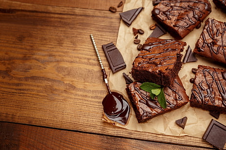 Lebensmittel, Brownie, Schokolade, Gebäck, HD-Hintergrundbild HD wallpaper