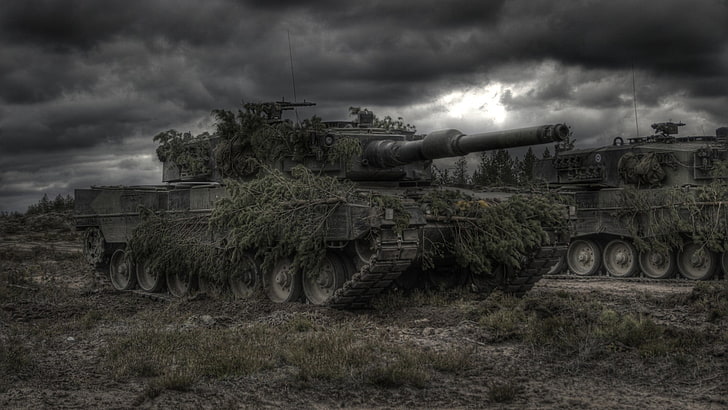 tanque de guerra negro, guerra, tanque, camuflaje, militar, vehículo, Fondo de pantalla HD