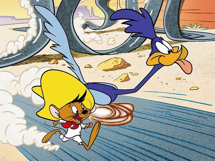 TV Show, Looney Tunes, Speedy Gonzales, Wile E. Coyote and The Road Runner, HD wallpaper