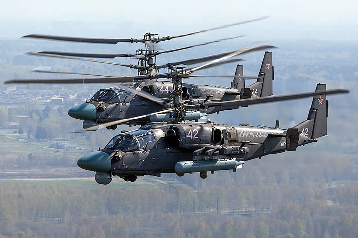 angkatan udara, Kamov Ka-52 Alligator, tentara Rusia, helikopter tempur, Wallpaper HD