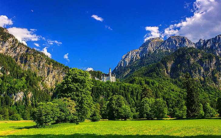 Замъкът Нойшванщайн Бавария, архитектура, замък, Нойшванщайн, Бавария, HD тапет