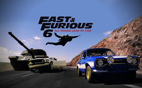 The Fast and Furious 6, fast & furious 6 movie poster, The Fast and Furious 6, sport cars, muscle cars, HD wallpaper HD wallpaper