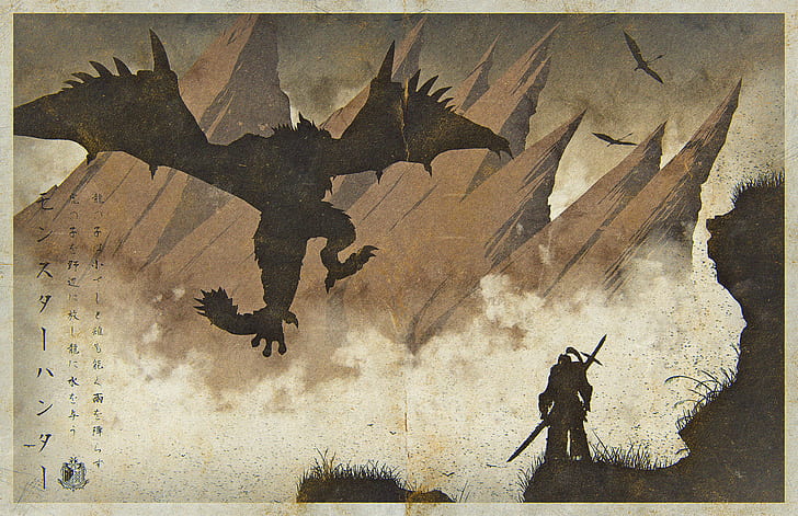 Video Game, Monster Hunter: Dunia, Rathalos (Monster Hunter), Wallpaper HD