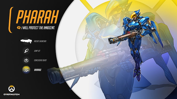 Overwatch Pharah illustration, Blizzard Entertainment, Overwatch, videospel, Fareeha Amari, Pharah (Overwatch), HD tapet