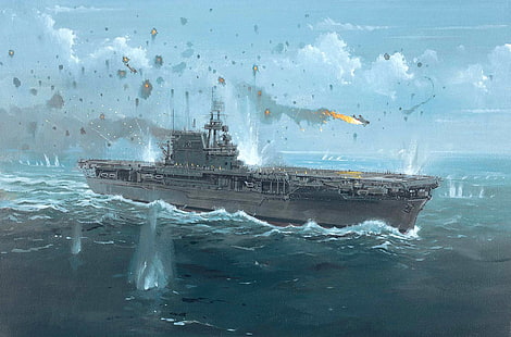 Военни кораби, USS Enterprise (CV-6), Самолетоносач, Военен кораб, HD тапет HD wallpaper