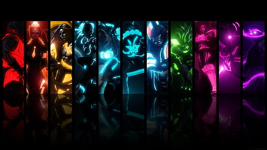 collage di illustrazioni di personaggi anime assortiti, Street Fighter, videogiochi, arte digitale, collage, colorato, Sfondo HD HD wallpaper