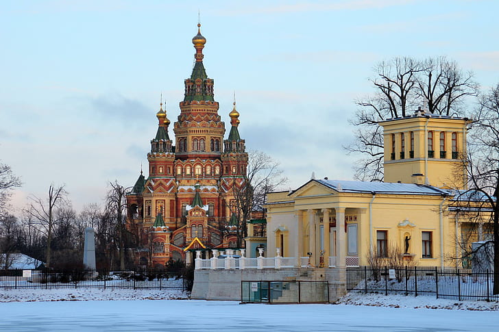 Rusya'nın St. Petersburg Tapınakları Kış Kar Kentleri, rusya st petersburg tapınağı, şehirler, rusya, st.petersburg, tapınaklar, kış, kar, HD masaüstü duvar kağıdı