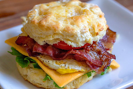 bacon, biscuit, breakfast, cheese, close up, cooking, delicious, dinner, egg, epicure, food, foodporn, lunch, meal, meat, nutrition, plate, sandwich, tasty, HD wallpaper HD wallpaper