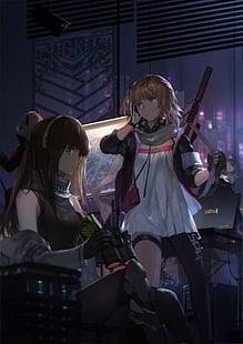 anime, Girls_Frontline, pistolet, Girls Frontline, filles avec des fusils, AR15 (Girls Frontline), Fond d'écran HD HD wallpaper