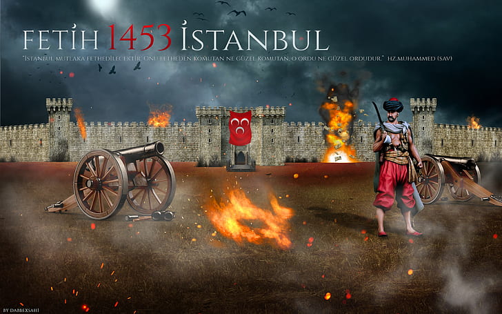 Costantinopoli, arte digitale, manipolazione fotografica, la conquista di Costantinopoli, Sfondo HD