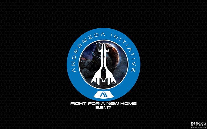 Logotipo da Iniciativa Andromeda, Mass Effect, Mass Effect: Andromeda, Andromeda Initiative, HD papel de parede