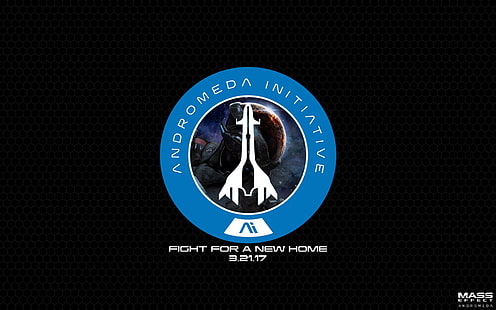 Logotipo da Iniciativa Andromeda, Mass Effect, Mass Effect: Andromeda, Andromeda Initiative, HD papel de parede HD wallpaper