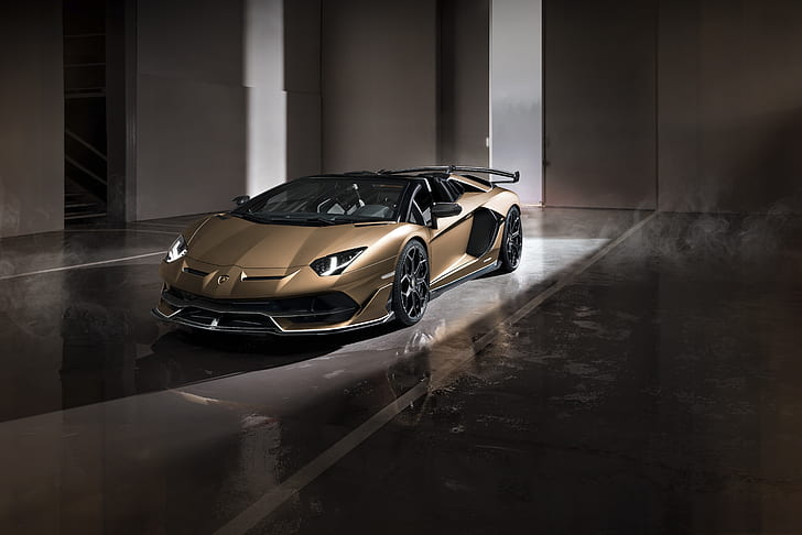 Lamborghini, Lamborghini Aventador SVJ, Brown Car, Car, Lamborghini Aventador, Sport Car, Supercar, Vehicle, HD wallpaper