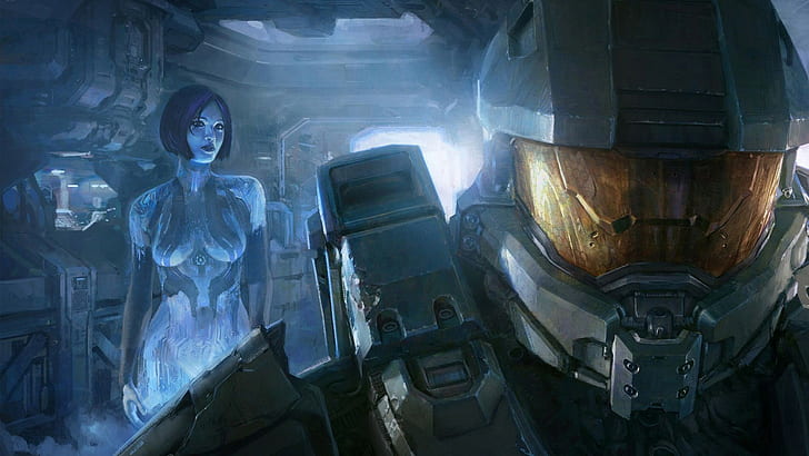Cortana, Halo, Master Chief, HD-Hintergrundbild