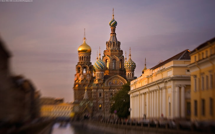 gul moské, kyrka, Sankt Petersburg, Frälsaren på blod, HD tapet