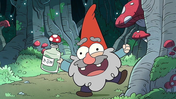 Ilustración de personaje elfo, bosque, enano, Gravity Falls, Fondo de pantalla HD