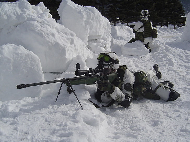 銃 スナイパーライフル 雪 兵士 Sv 98 武器 Hdデスクトップの