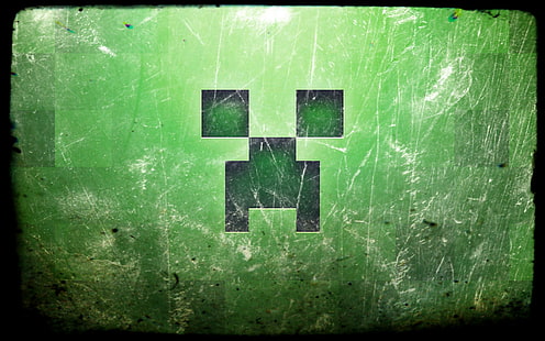 Creeper golpeado, golpeado, minecraft, trepadeira, jogos, HD papel de parede HD wallpaper