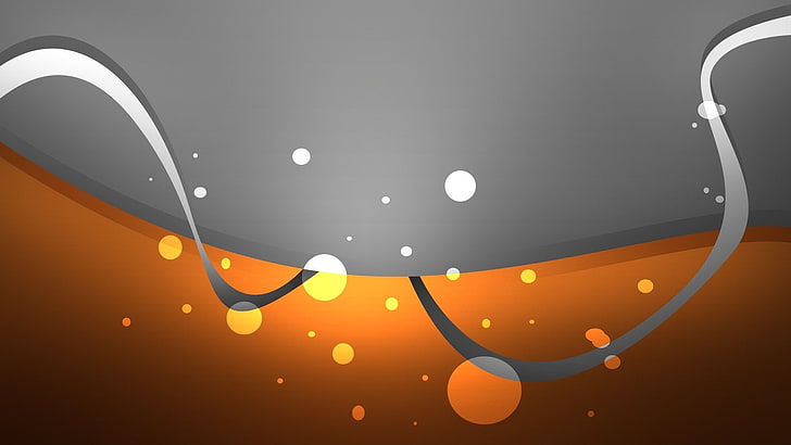 Abstrakt, Farben, Punkte, Grau, Orange, HD-Hintergrundbild
