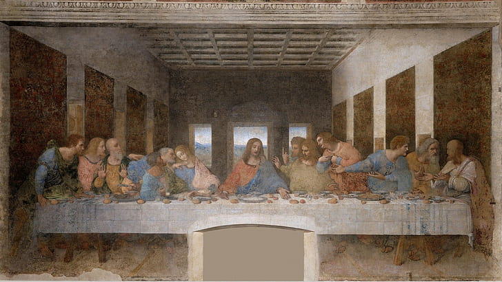 The Last Supper Painting Religious HD, den sista måltiden inramad målning, digital / konstverk, den, målning, sista, religiösa, kvällsmat, HD tapet