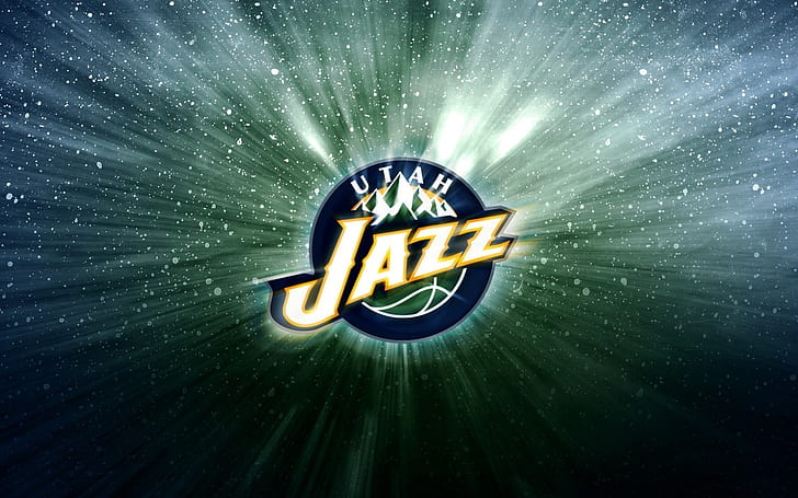 Utah Jazz, logotyp, nba, utah, HD tapet