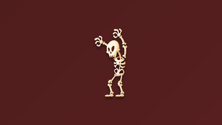 digitale, scheletro, teschio, ossa, sfondo semplice, Sfondo HD