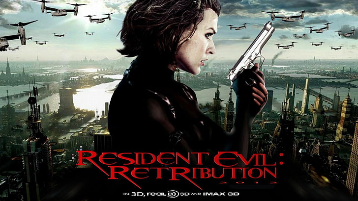 film, Resident Evil: Retribution, Milla Jovovich, Sfondo HD