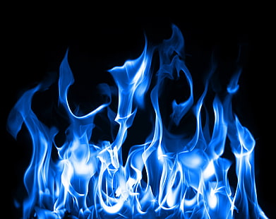 Blaues Feuer, blaue Flammentapete, Elemente, Feuer, HD-Hintergrundbild HD wallpaper