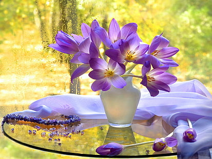 autunno, bello, bouquet, delicato, fiori, armonia, vita, natura, carino, tenero, vaso, panorama, Sfondo HD HD wallpaper
