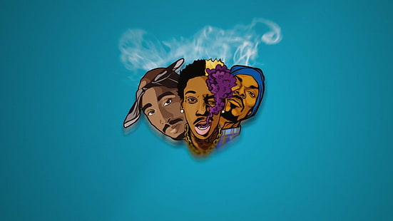 2Pac, Hip Hop, Makaveli, music, Rap, Snoop Dogg, Wiz Khalifa, HD wallpaper HD wallpaper