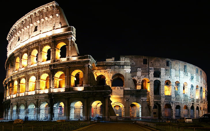 architecture, bâtiment, ancien, Rome, Colisée, Fond d'écran HD