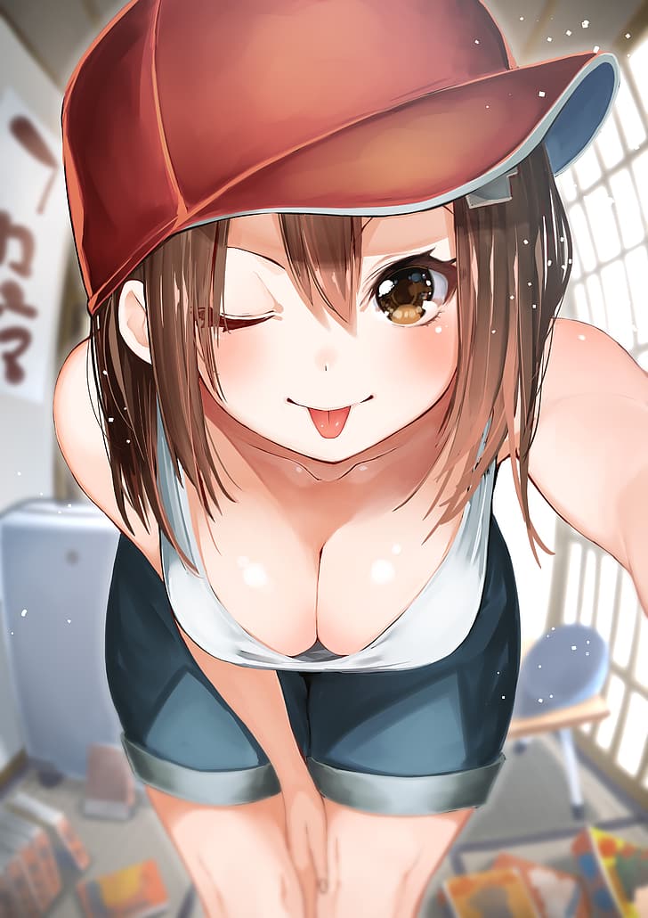 Kawakami Masaki, cleavage, big boobs, HD wallpaper