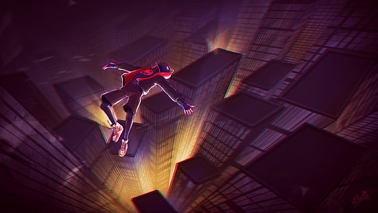 Филм, Spider-Man: Into The Spider-Verse, Майлс Моралес, Spider-Man, HD тапет HD wallpaper