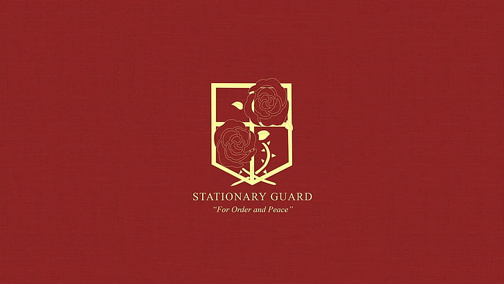 Logotipo de Guardia estacionaria, anime, Shingeki no Kyojin, logotipo, Fondo de pantalla HD