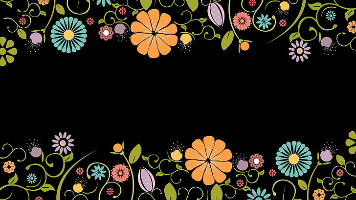 flower, pattern, design, art, graphic design, flower pattern, floral design, graphics, HD wallpaper