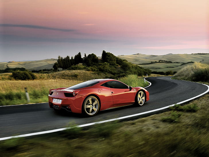 Ferrari 458 Red Photo 12, รถสปอร์ตคูเป้สีแดง, เฟอร์รารี 458, เฟอร์รารี, รถยนต์, วอลล์เปเปอร์ HD