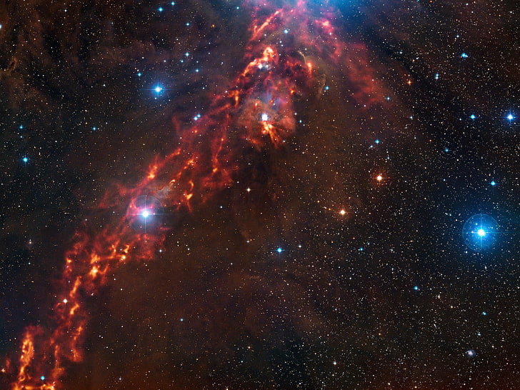 ทางช้างเผือกสีแดงและสีดำอวกาศศิลปะอวกาศ, วอลล์เปเปอร์ HD