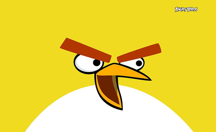怒っている鳥、黄色の怒っている鳥、ゲーム、怒っている鳥、パズル、黄色、怒っている、背景、鳥、ビデオゲーム、 HDデスクトップの壁紙
