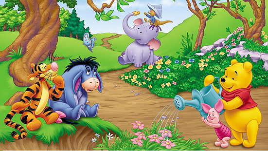 Garden Of Winnie The Pooh Hd Wallpaper For Desktop 1920×1080, HD wallpaper HD wallpaper