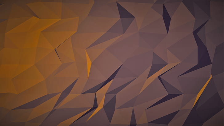 abstract, 3D, orange, brown, dark, HD wallpaper