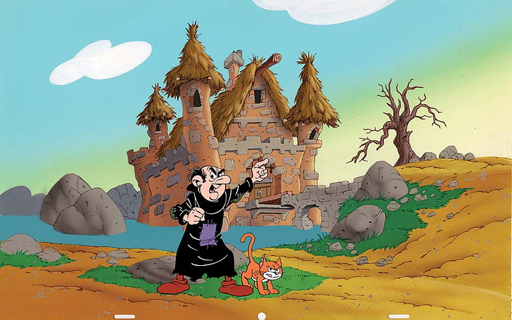 The Smurfs Hogatha’s Castle The Home Of The Bad Wizard Gargamel  Wallpapers Hd 1920×1200, HD wallpaper