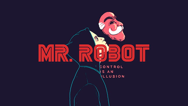 Elliot (Mr. Robot), Fan Art, Fsociety, Henrique Petrus, illustration, Mr. Robot, Rami Malek, TV, HD wallpaper
